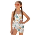 thumbnail image 2 of Xoenoiee Eatser Egg Floral Pattern Girls'Swimwear One Piece Kids Swimsuits for Girls Hawaiian Breathable Bathing Suits with Cover Up Skirt, Size 15-16 Years, 2 of 7