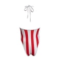 thumbnail image 6 of DHFJKG One Piece Swimsuit Women US National Flag Print Halter Backless High Cut Bathing Suit Red White And Blue Versatile Beachwear, 6 of 6