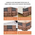 thumbnail image 6 of Retro American Flag Wrap Around Bed Skirts for King Bed 18" Drop, Bed Skirt with Adjustable Elastic Belt Dust Ruffle Bed Valance for Bedroom Hotel Luxury Vintage Shabby US Flag Bed Frame Cover, 6 of 7
