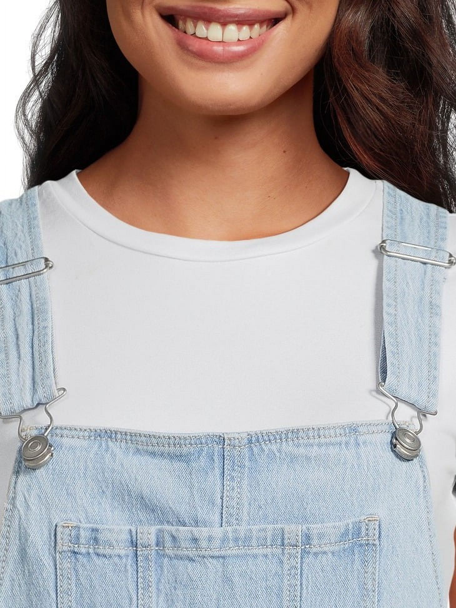 No Boundaries Relaxed Boyfriend Shortalls, 3.5" Inseam, Women's and Women's Plus