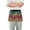 Colorful Chevron Lines, variant on Cute Girl with Rose Server Apron with 3 Pockets Waterproof Waitress Waist Short Apron for Man Woman 12 Inches