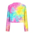 thumbnail image 4 of Karight Womens Cropped Hoodie Ladies Long Sleeve Crop Tops Floral Printed Hoodies Hooded Pullover Sweatshirts, 4 of 5