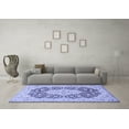 thumbnail image 3 of Ahgly Company Indoor Square Medallion Blue Traditional Area Rugs, 8' Square, 3 of 4