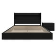 thumbnail image 2 of Nexera Harper 3-Piece Floating Platform Bedroom Set, Black, Double, 2 of 8
