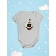 thumbnail image 3 of Cute Pirate Ship W Heart Bodysuit Infant -Image by Shutterstock,  12 Months, 3 of 4