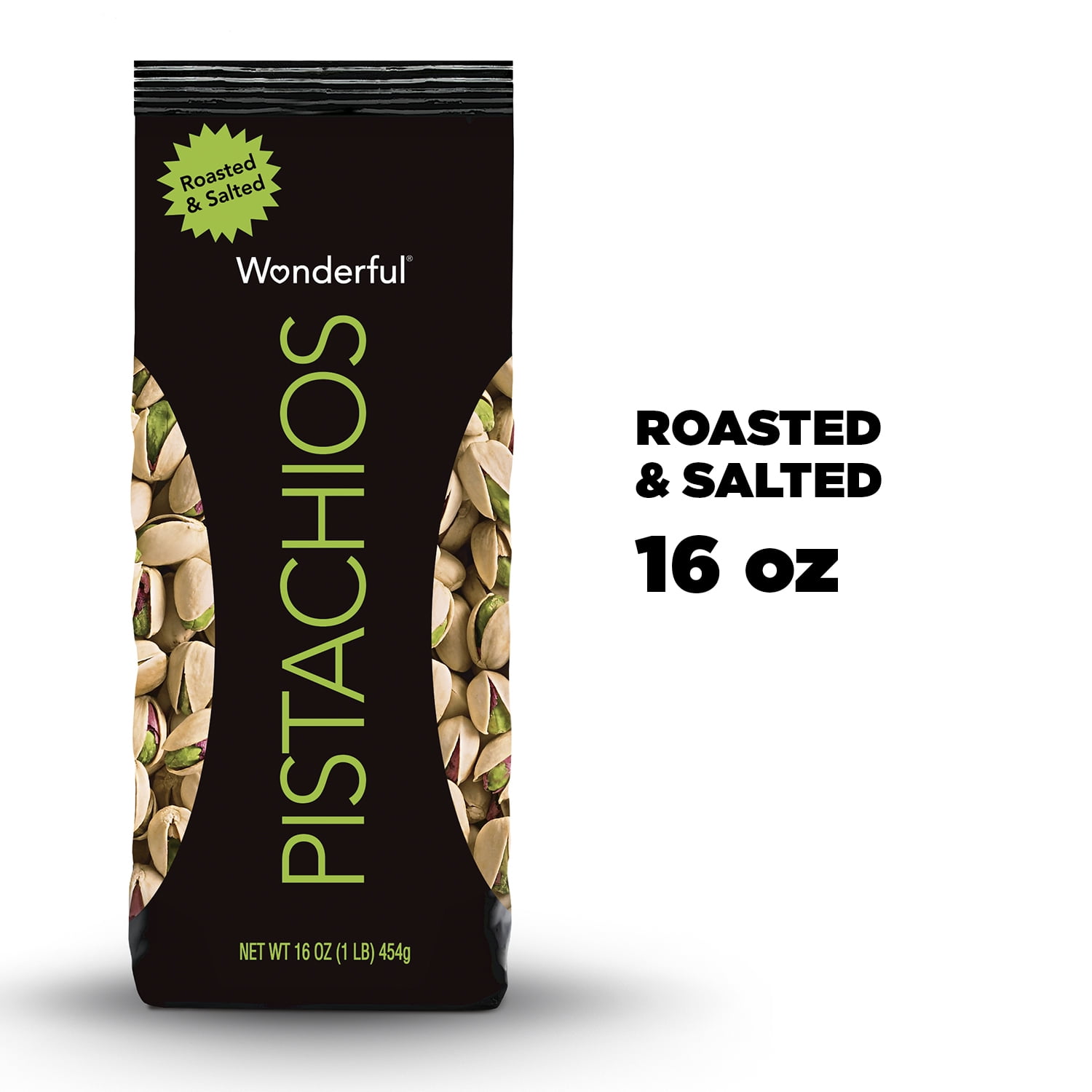 Wonderful Pistachios Roasted And Salted 16 Oz Walmart Com
