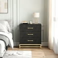 thumbnail image 2 of KATIDAP 3 Drawer Dresser, Black, 2 of 8