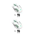 thumbnail image 4 of Methold Ratón inalámbrico Recargable Iluminación silenciosa Ordenador Ratones Receptor Blanco Blanco 2piezas, 4 of 6