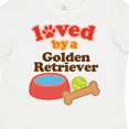 thumbnail image 4 of Inktastic Golden Retriever Loved by a Boys or Girls Toddler T-Shirt, 4 of 5