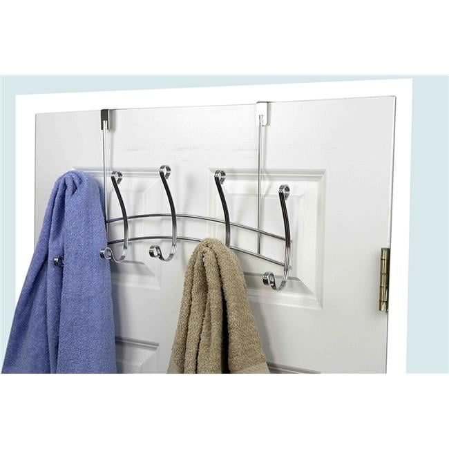 Over the Door Towel Silver Chrome, 5 Hook