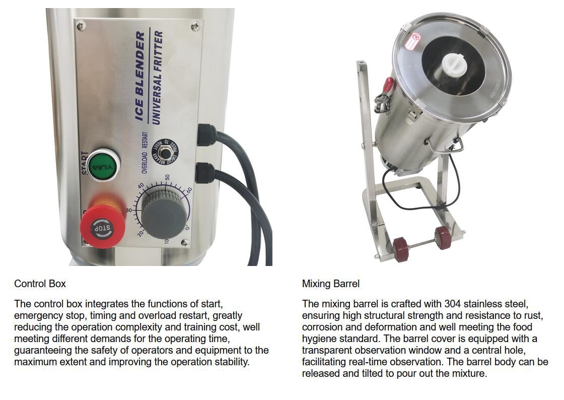 220V Fruit Vegetable Meat Blender Pulping Machine 45L Multifunctional Food Processor