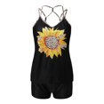 thumbnail image 3 of Tankini Swimsuits for Women Large Bikini Set Digital Print Suspender Beach Split Bathing Suits, 3 of 7