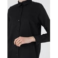 thumbnail image 4 of Long Poplin Tunic With Slit Detail Black, 4 of 4