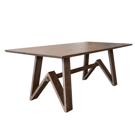 Winry Mid Century Modern Style Solid Wood Walnut 78" Rectangular Dining Table
