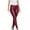 Wine Red, variant on YYDGH Women's Faux Leather Skinny Pants Button Front High Waisted PU Leather Leggings Pants Wine Red S