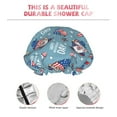 thumbnail image 4 of KLL Independence With Gnome Pattern Shower Cap & Bath Cap for Women,Reversible Oversized Waterproof Shower Caps for all Hair Lengths,Elastic Reusable Bathing Hair Cap, 4 of 7