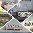 thumbnail image 6 of Boho Black Brown Long Body Pillow Covers, Southwestern Geometric Ethnic Retro Soft Throw Pillow Cases with Invisible Zipper, Decorative Pillowcase Pillows Protectors for Sofa Bed Couch 20"x60", 6 of 9