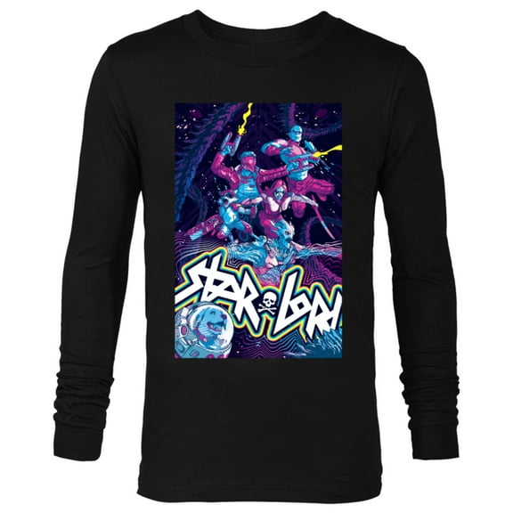 Marvel’s Guardians of the Galaxy Video Game 80s - Long Sleeve T-Shirt for Men – Customized-Black