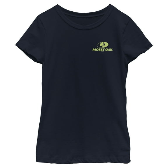 Girl's Mossy Oak Small Green Classic Logo Graphic Tee