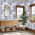 thumbnail image 4 of Peel and Stick Wallpaper Hawaiian Floral Grey White Hibiscus Flower Tropical Wall Mural 23.6in x 9.8ft Self Adhesive Removable Wall Paper Renter Friendly Wallpaper for Nursery Bedroom Cabinets, 4 of 8