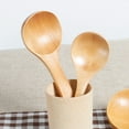 thumbnail image 5 of BESTYASH 3-Piece Khaki Wood Deep Soup Spoons Set for Everyday Stirring and Tableware Use, 5 of 8