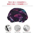 thumbnail image 5 of Kll Purple Butterfly Pattern Shower Cap & Bath Cap For Women,Reversible Oversized Waterproof Shower Caps For All Hair Lengths,Elastic Reusable Bathing Hair Cap, 5 of 9