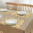 thumbnail image 3 of Yellow Daisy Flower Pattern Summer Placemats Table Placemats Set Of 4-Linen Kitchen Washable Placemats Table Mats 11.8"x17.7" Non-Slip Heat Resistant, 3 of 6