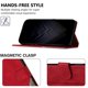 thumbnail image 3 of Compatible with Xiaomi Redmi Note 13 Pro 5G Leather Case Triangle Splicing Wallet Stand Shockproof Mobile Phone Protective Case Red, 3 of 5