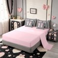 thumbnail image 3 of Manfei Minimalist Geometric Lines 7-Piece Twin Bedding,Initial Alphabet Bedding Comforter Set,Pink Reversible, 3 of 7
