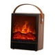 thumbnail image 5 of Calentador de chimenea eléctrico ajustable Decoración del hogar para el escritorio de la sala de estar del hogar Marrón, 5 of 9