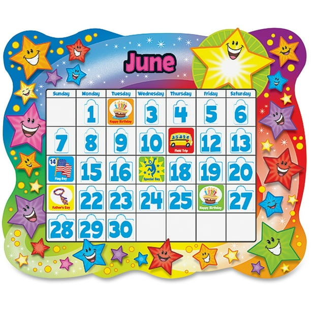 Trend Star Calendar Bulletin Board Set, Assorted, 1 / Set (Quantity