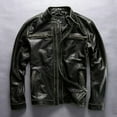 thumbnail image 3 of Cafe Racer Leather Jacket Best Motorcycle Jacket Motorcycle Leather Jacket Mens Black Leather Biker Jacket Motorcycle Jackets For Men size XXXL, 3 of 5
