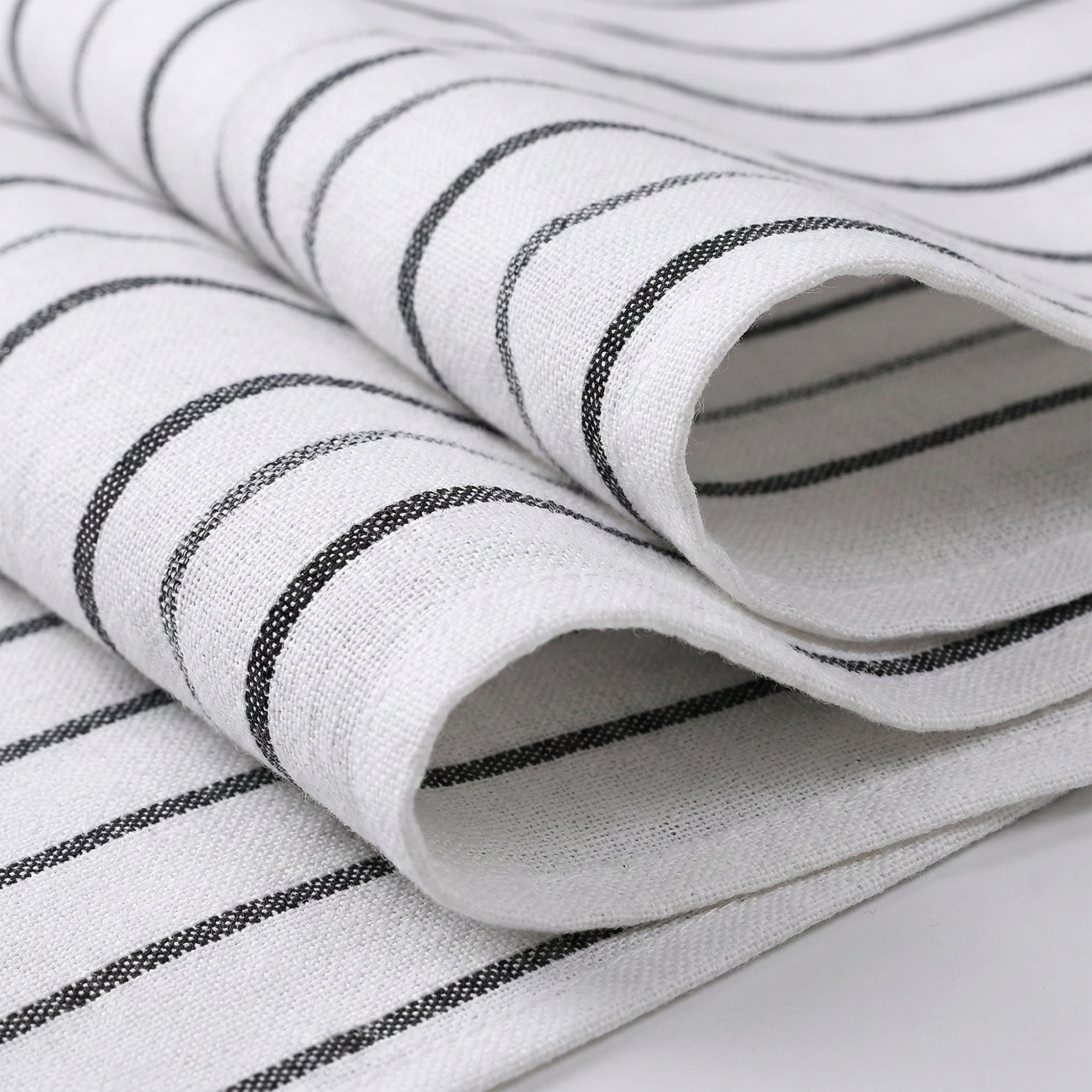 Unique Bargains 6Pcs Cotton Dining Events Cloth Napkins Thick Stripes 28x20inch