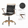 thumbnail image 5 of LUXMOD Gold Office Chair with Armrest,Black Adjustable Swivel Chair in Durable Vegan Leather, Ergonomic Desk Chair Desk Chairfor Extra Back & Lumbar Support – Black, 5 of 8