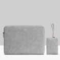 thumbnail image 2 of Funda para computadora portátil Funda de cuero impermeable para computadora portátil con cremallera Funda para computadora a prueba de golpes, gris, 15.6 pulgadas, bolsa de cargador Scienceny EL002886-12, 2 of 2