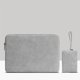 thumbnail image 2 of Funda para computadora portátil Funda de cuero impermeable para computadora portátil con cremallera Funda para computadora a prueba de golpes, gris, 15.6 pulgadas, bolsa de cargador Vogacara EL002886-12, 2 of 2