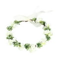 thumbnail image 1 of Diadema de flores boho, corona para mujeres y niñas, de novia, corona Floral ajustable Blanco Zulema corona de flores, 1 of 8