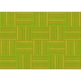 thumbnail image 1 of Ahgly Company Machine Washable Indoor Rectangle Transitional Dark Yellow Green Area Rugs, 4' x 6', 1 of 7