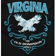 thumbnail image 2 of Cute Virginia Bald Eagle Floral VA Women's Graphic T Shirt Tees Brisco Brands S, 2 of 5