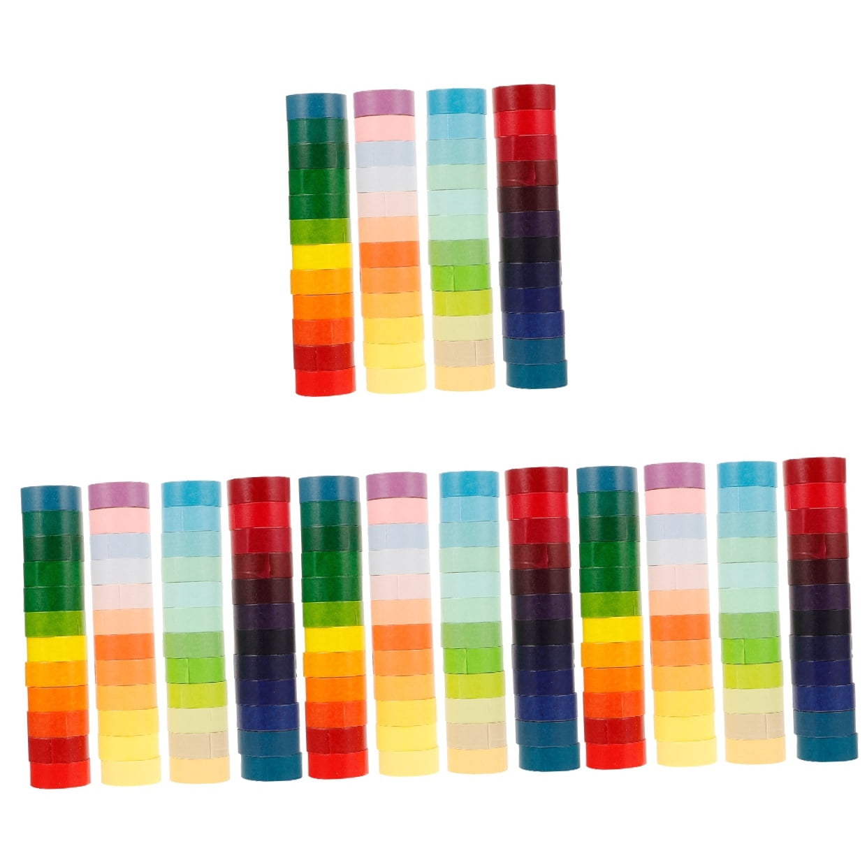 OUNONA 192 Rolls  of Delicate Washi Tapes Cuttable Washi Tapes Multi-function Craft Tapes