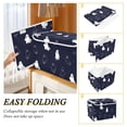 thumbnail image 4 of Foldable Fabric Storage Bin With Handle Collapsible Basket Box Storage With Lid Organizer Ghosts, 4 of 7
