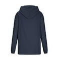 thumbnail image 4 of ibuvkizy Hoodies for Mens Cotton Linen Sweatshirt Men Fashion Casual Button Round-Neck Long Sleeve with Hooded Blouse Navy,XXXL, 4 of 5