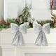 thumbnail image 4 of Colgante de Lazo Navideño con Lentejuelas | Pack de 2 Adornos Navideños 3D para Árbol y Escena | 30X20X5Cm Plata Oro Rojo Verde | Costuras Reforzadas para Manualidades Del Hogar y Fiestas, 4 of 6
