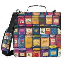 FORMRS Zipper Binder with Shoulder Strap 1.5-inch Ring 500 Sheet Capacity File Bag, Blue Jam