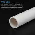 thumbnail image 4 of Uxcell Rigid Round Pipes High Impact for Water Pipe Crafts Cable Sleeve White 27.2mm x 32mm, 4 of 6