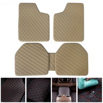 Premium Car Mats Waterproof Universal Fit Leather Car Floor Mats Anti-Slip Car Foot Mats for SUV, Vans, Sedans, Trucks Protection for Car Carpets, Durable Material