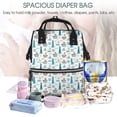 thumbnail image 5 of Daiia Lighthouse And Sea Large Capacity Baby Bag Waterproof Stylish Diaper Bag Mummy Backpack Adjustable Straps Diaper BagBaby Essentials Bag, 5 of 6