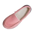 thumbnail image 2 of Viluyesy Womens Suede Loafers, Fleece Lining Round Toe Soft Sole Shallow Comfort Flats Shoes Pink US6.5, 2 of 9