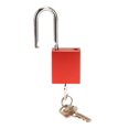 thumbnail image 4 of Candado de seguridad de ingeniería anodizado rojo de 38 mm, bloqueo de aleación de aluminio con 2 llaves, 4 of 5