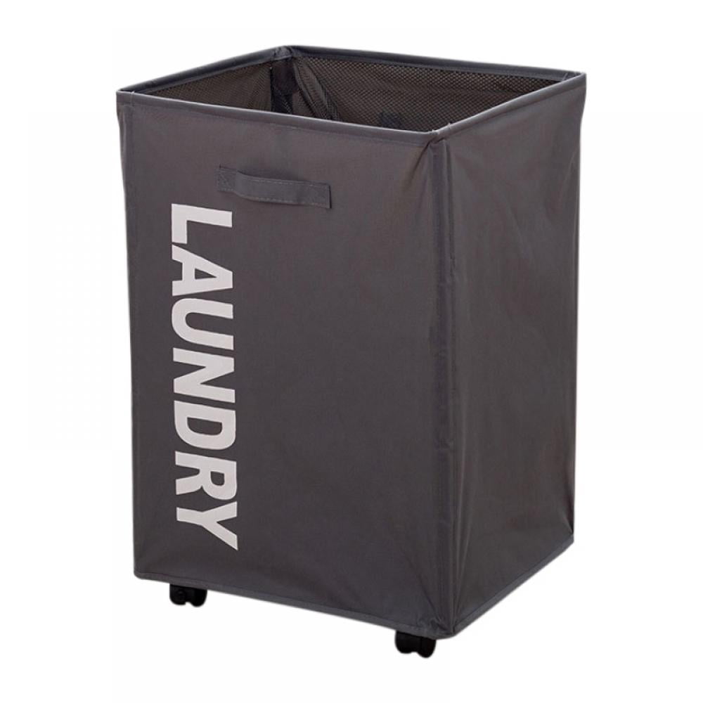 Rolling Slim Laundry Basket with Stand Foldable Waterproof Sorter and ...